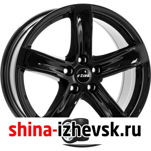 Колесный диск Rial Arktis 7.5xR17 5×112 ET52 DIA57.1 чёрный глянцевый в Ижевске
